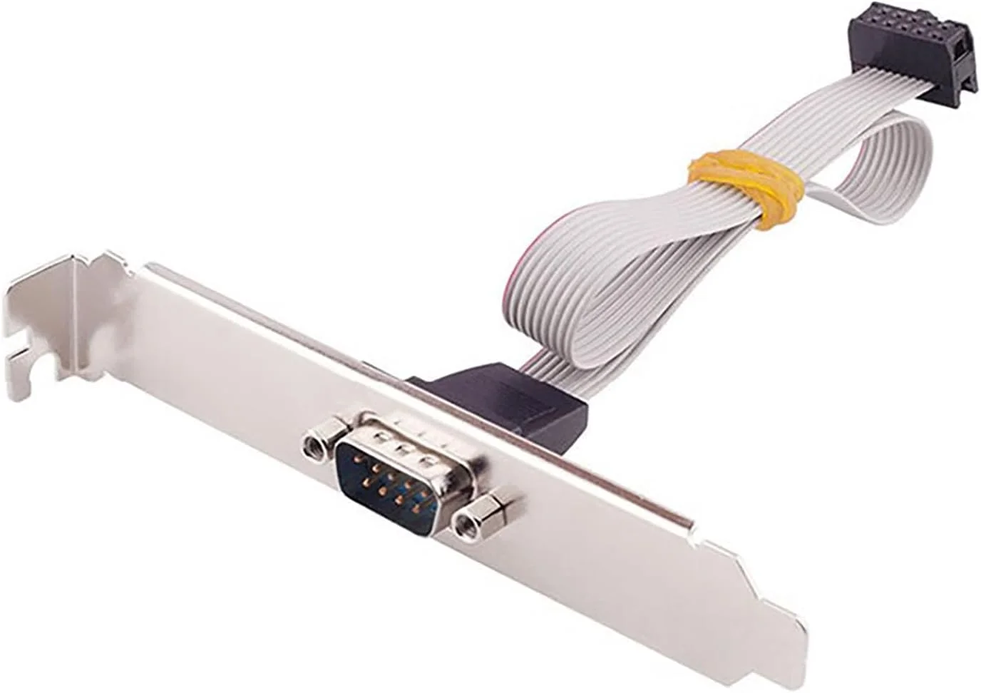 کابل سریال صنعتی ECKDZMY براکت PCI به DB9 نر - کابل توسعه پورت COM با روکش طلا 50 سانتی متری RS232 برای سیستم های IPC، CNC، PLC و POS کابل سریال مادربرد کامپیوتر صنعتی