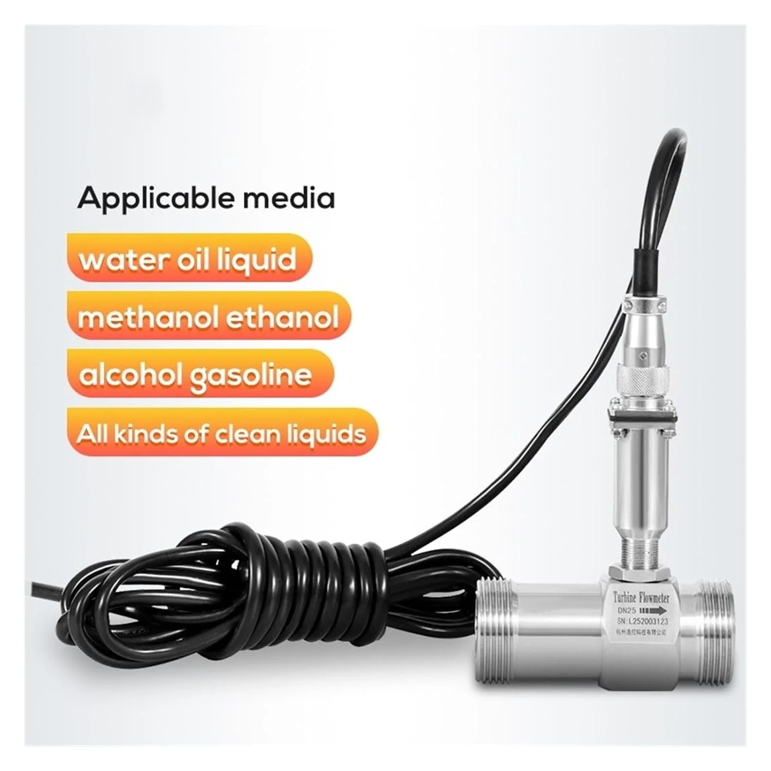 فلومتر با دقت بالا، سنسور SS304 رزوه ای نر، سنسور جریان روغن سوخت هیدرولیک بنزین الکل آب پالس PLC (DN4) فلومتر با دقت بالا، سنسور SS304 رزوه ای نر، سنسور جریان روغن سوخت هیدرولیک بنزین الکل آب پالس PLC (DN4)