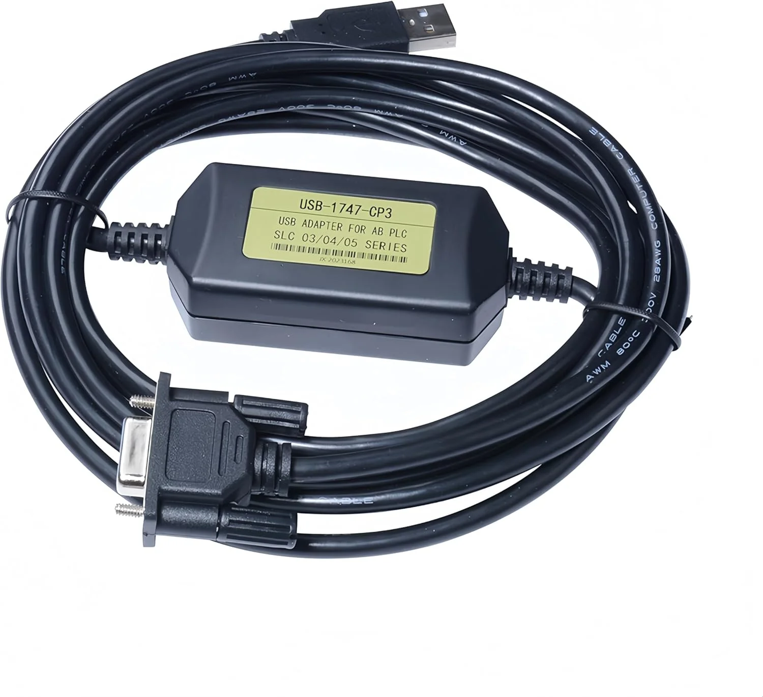 کابل برنامه نویسی USB PLC مدل Washinglee برای Allen Bradley PLC SLC 5/03 5/04 5/05 SLC500 و Micrologix1400، جایگزین USB-1747-CP3، محصول نسل دوم، زرد، 6 فوت، 2 گزینه. (1747-CP3)