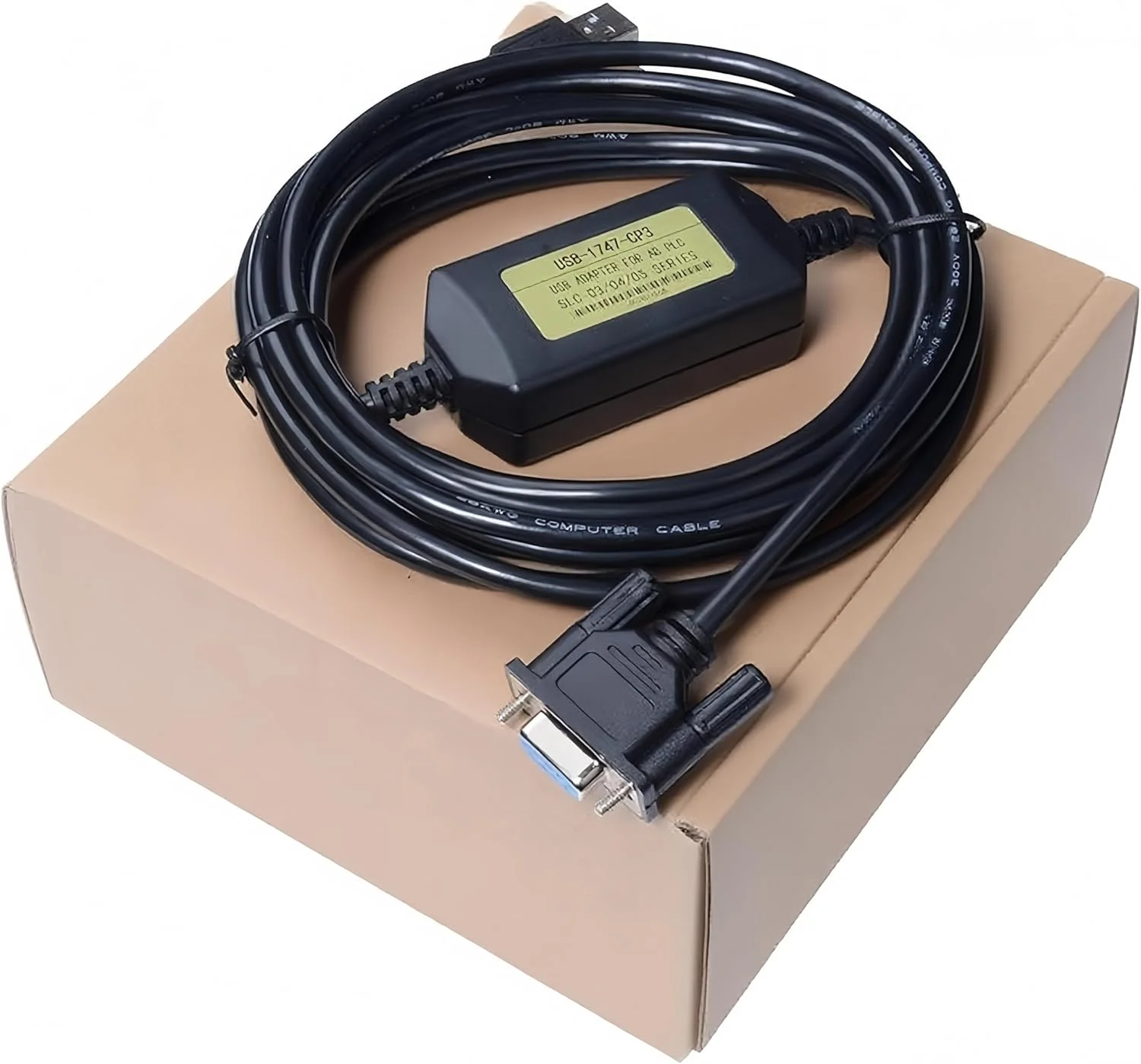 کابل برنامه نویسی USB PLC مدل Washinglee برای Allen Bradley PLC SLC 5/03 5/04 5/05 SLC500 و Micrologix1400، جایگزین USB-1747-CP3، محصول نسل دوم، زرد، 6 فوت، 2 گزینه. (1747-CP3)