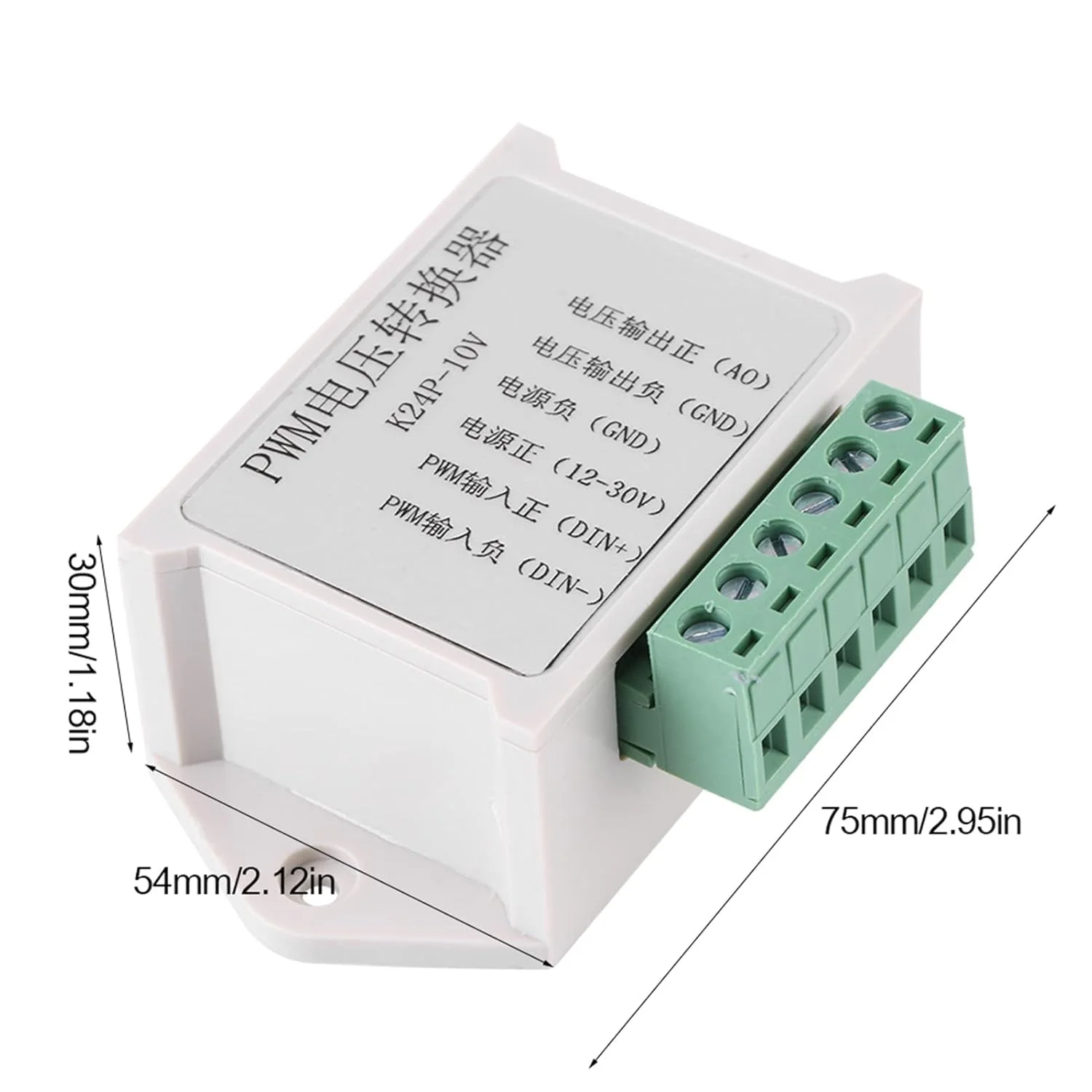 مبدل سیگنال PWM اوواکیکسی، 24 ولت 0-100% PWM به ولتاژ آنالوگ 0-10 ولت برای PLC، تک تراشه، سوئیچینگ رابط سیگنال