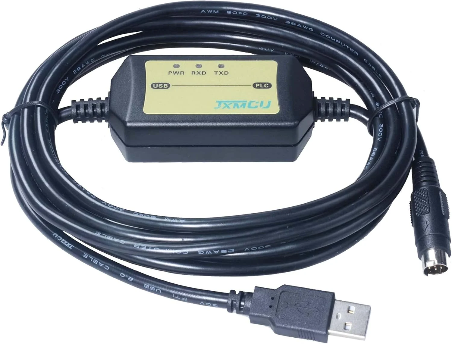کابل رابط USB آوان اکسپرس PLC Micrologix سازگار با PLC Micrologix سری 1000، 1200، 1400 با USB-1761-CBL-PM02 آداپتور گرد 8 پین