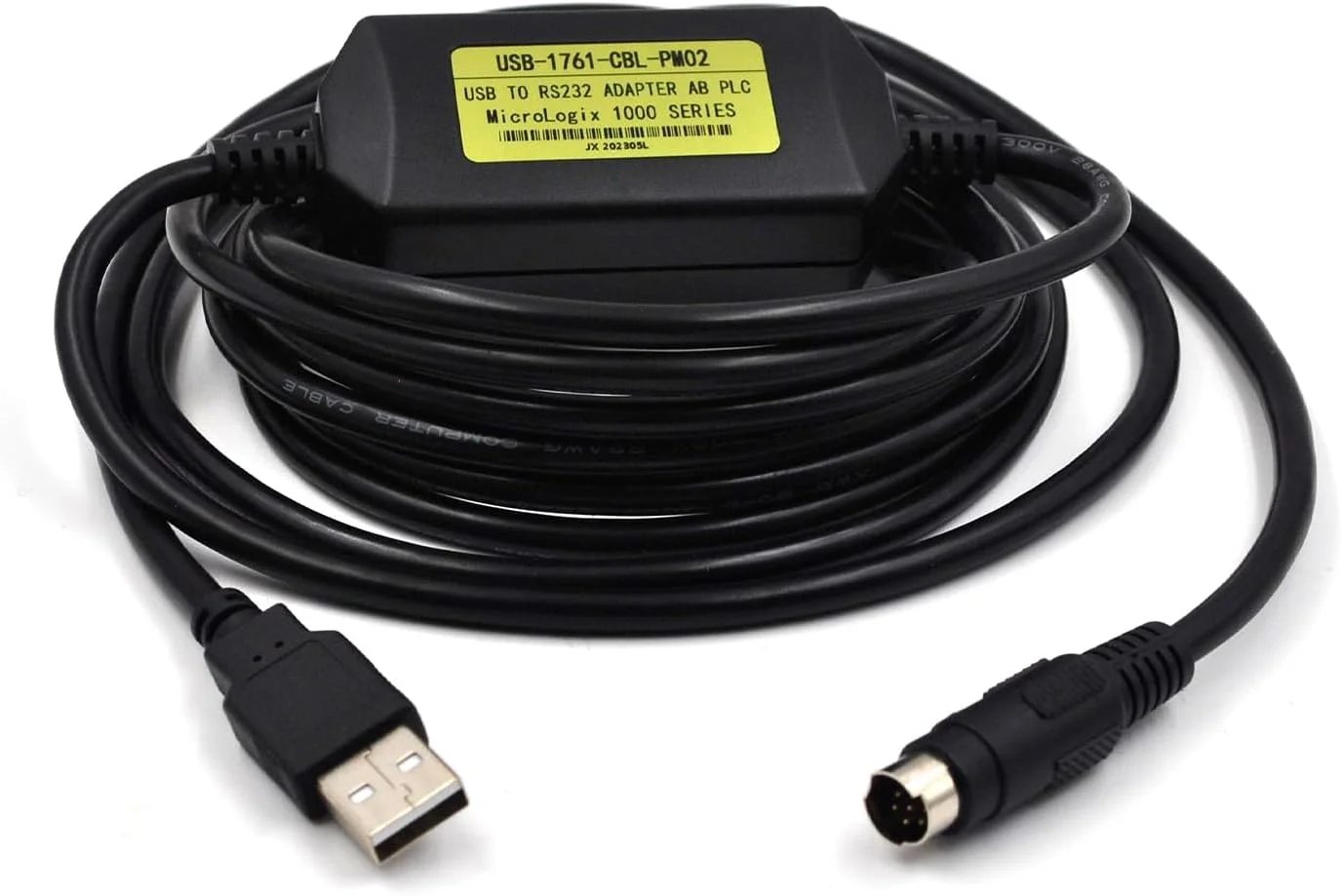 کابل برنامه نویسی PLC ژوپوب با رابط USB برای PLC Micrologix سری 1000، 1200، 1400 با USB-1761-CBL-PM02 8 پین گرد