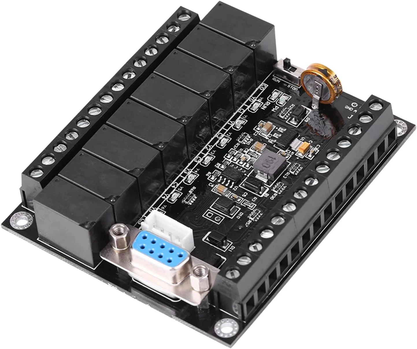 برد کنترل صنعتی PLC، تنظیم کننده PLC DC 24V مدل FX1N-20MR، برد کنترل صنعتی، کنترلر منطقی قابل برنامه ریزی، پشتیبانی از GX-Developer، GX-work2