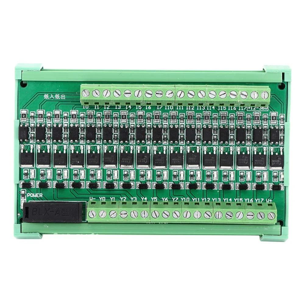 برد تقویت کننده PLC شانزده کاناله Jectse، برد ایزولاسیون PLC 12-36VDC، برد ایزولاسیون PLC ورودی NPN خروجی NPN برد رله PLC