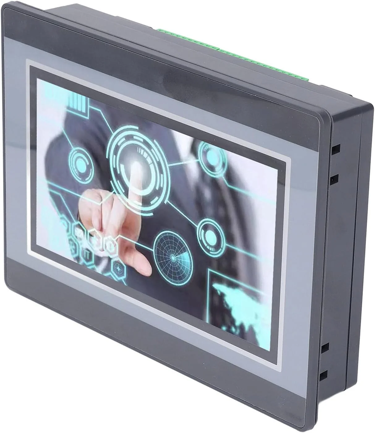 کنترلر منطقی قابل برنامه ریزی PLC با صفحه نمایش لمسی 7 اینچی TFT LCD، مانیتور HMI PLC، برد کنترل 800x480 پیکسل، خروجی رله DC24V 5A، PLC با 12 ورودی و 8 خروجی