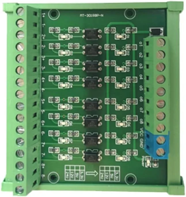 ماژول ایزوله شده اپتوکوپلر 8 کاناله DONGKER، مبدل سیگنال PLC-PNP از DC 24V به 5V، ماژول آداپتور مبدل ولتاژ ماژول ایزوله شده اپتوکوپلر 8 کاناله DONGKER، مبدل سیگنال PLC-PNP از DC 24V به 5V، ماژول آداپتور مبدل ولتاژ