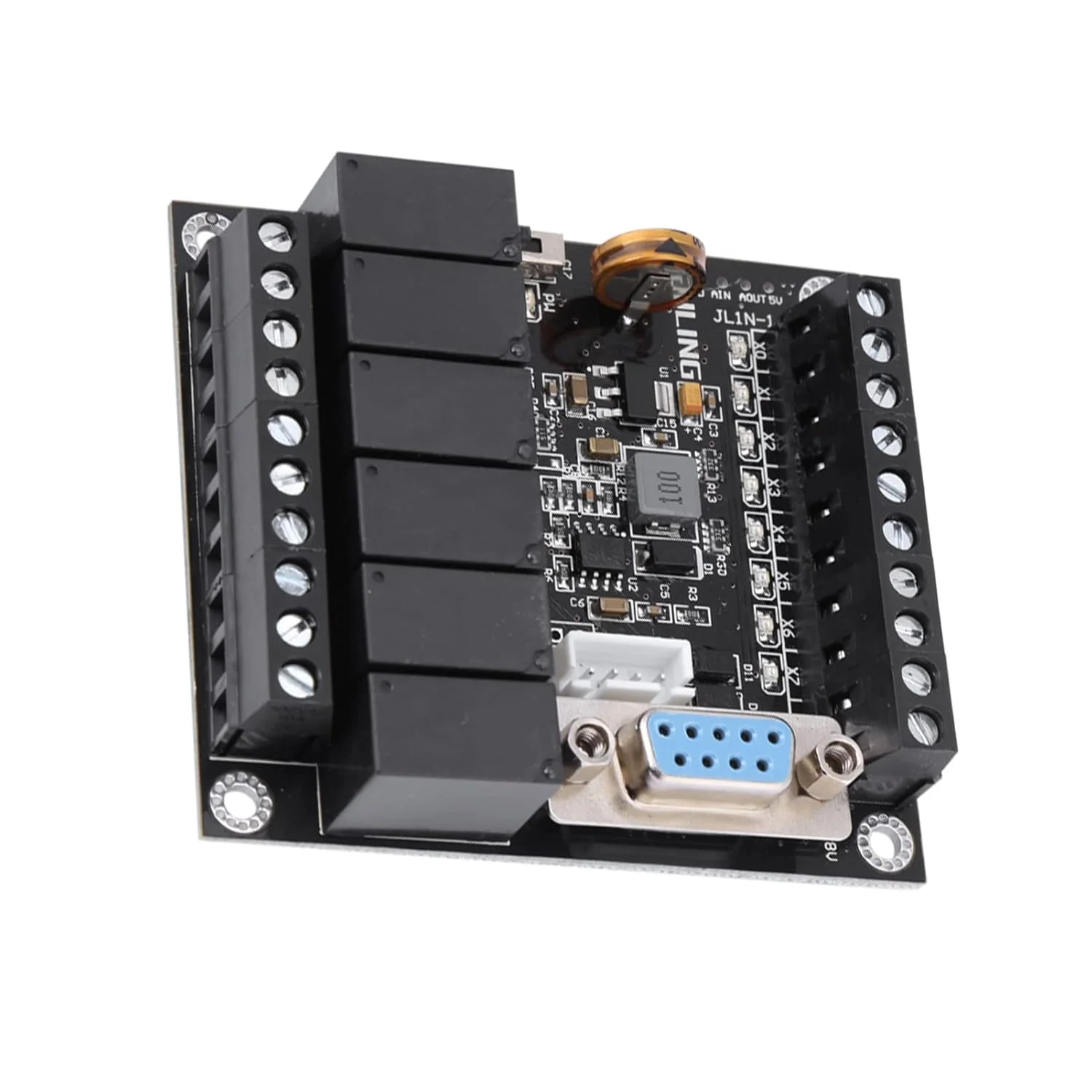 برد کنترل صنعتی XUMIUZIY، کنترلر منطقی قابل برنامه ریزی FX1N-14MR DC24V، کیت کنترلر PLC صنعتی، پشتیبانی از GX Developer GX Works2 برد کنترل صنعتی XUMIUZIY، کنترلر منطقی قابل برنامه ریزی FX1N-14MR DC24V، کیت کنترلر PLC صنعتی، پشتیبانی از GX Developer GX Works2