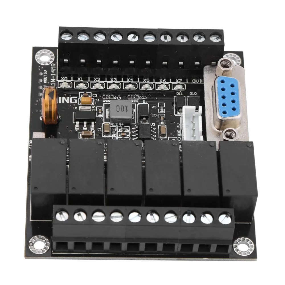 برد کنترل صنعتی XUMIUZIY، کنترلر منطقی قابل برنامه ریزی FX1N-14MR DC24V، کیت کنترلر PLC صنعتی، پشتیبانی از GX Developer GX Works2 برد کنترل صنعتی XUMIUZIY، کنترلر منطقی قابل برنامه ریزی FX1N-14MR DC24V، کیت کنترلر PLC صنعتی، پشتیبانی از GX Developer GX Works2