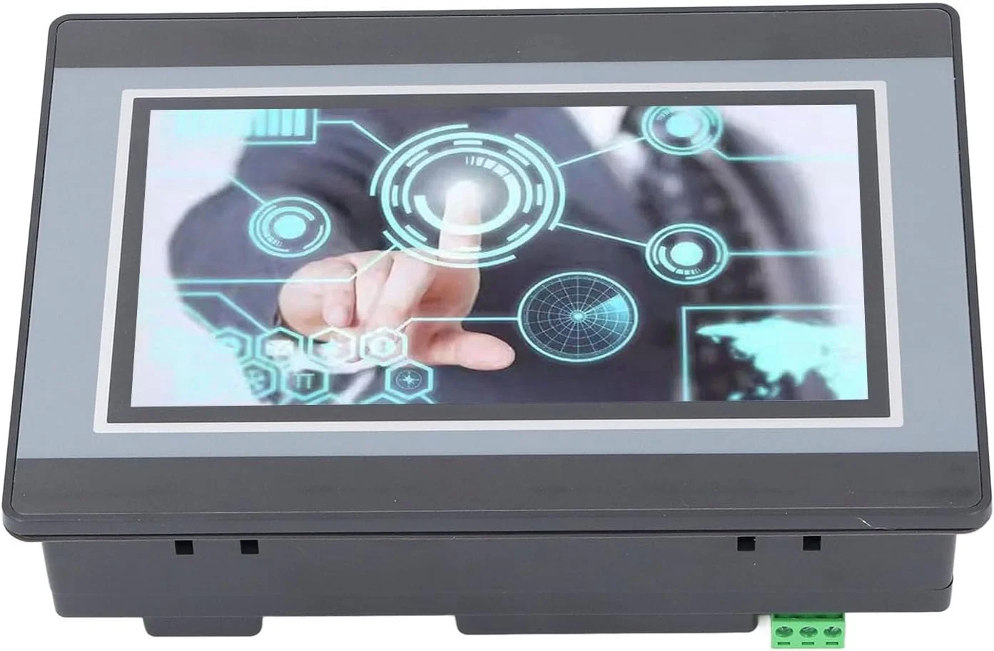 HMI PLC همه در یک، نمایشگر 7 اینچی TFT LCD، کنترلر PLC صفحه لمسی با خروجی رله 12 ورودی 8 خروجی شمارش سریع، سرعت اجرای بالا، عملکرد پایدار، نصب آسان