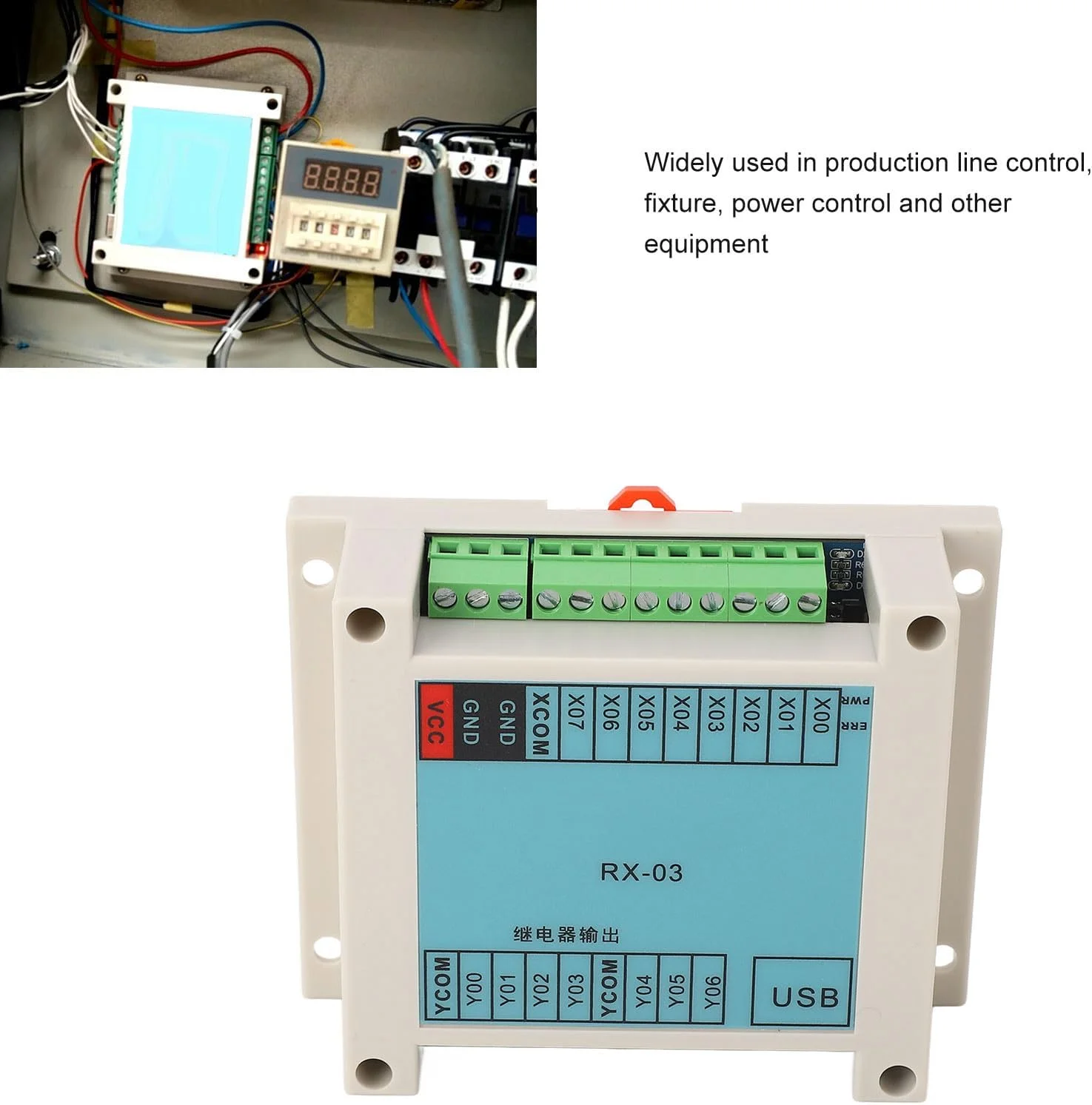 برد کنترل صنعتی BusoTh PLC با 8 ورودی و 7 خروجی، قابل برنامه ریزی با کامپیوتر و تلفن، 12-24 ولت، کاربری آسان، کاربرد گسترده، کنترل های متعدد، کاربرد متنوع، منبع تغذیه تثبیت شده 12-24 ولت DC