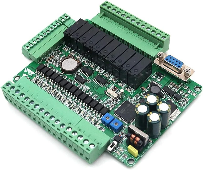 کنترلر منطقی قابل برنامه ریزی DollaTek DC24V PLC مدل FX3U-24MR با خروجی رله برد کنترل صنعتی کنترلر منطقی قابل برنامه ریزی DollaTek DC24V PLC مدل FX3U-24MR با خروجی رله برد کنترل صنعتی