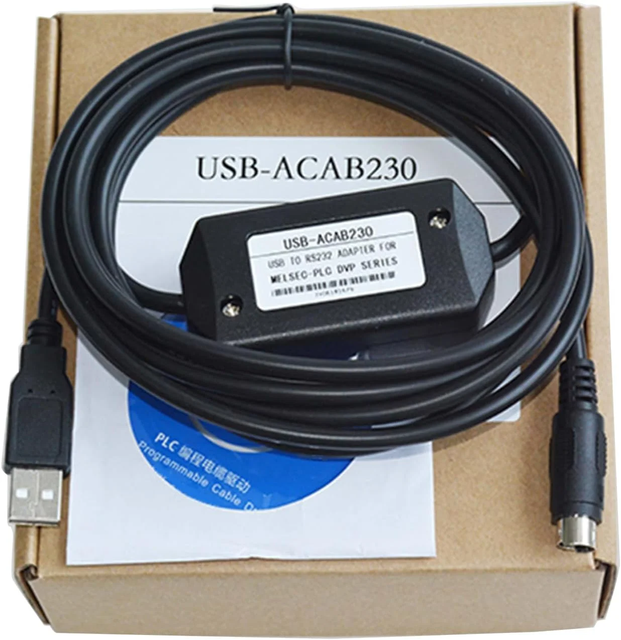 کابل برنامه نویسی PLC مدل USLIKE USB-ACAB230 برای کابل سری USB-DVP ES EX EH کابل برنامه نویسی PLC مدل USLIKE USB-ACAB230 برای کابل سری USB-DVP ES EX EH