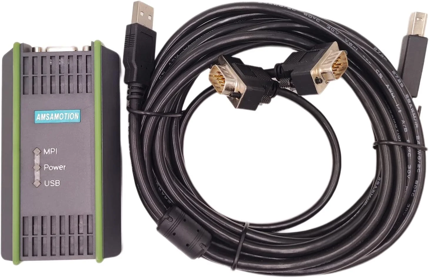کابل PLC زیواسز 16 فوتی برای زیمنس S7-200/300/400، 6ES7 972-0CB20-0XA0، USB/MPI، دانلود داده، برنامه نویسی