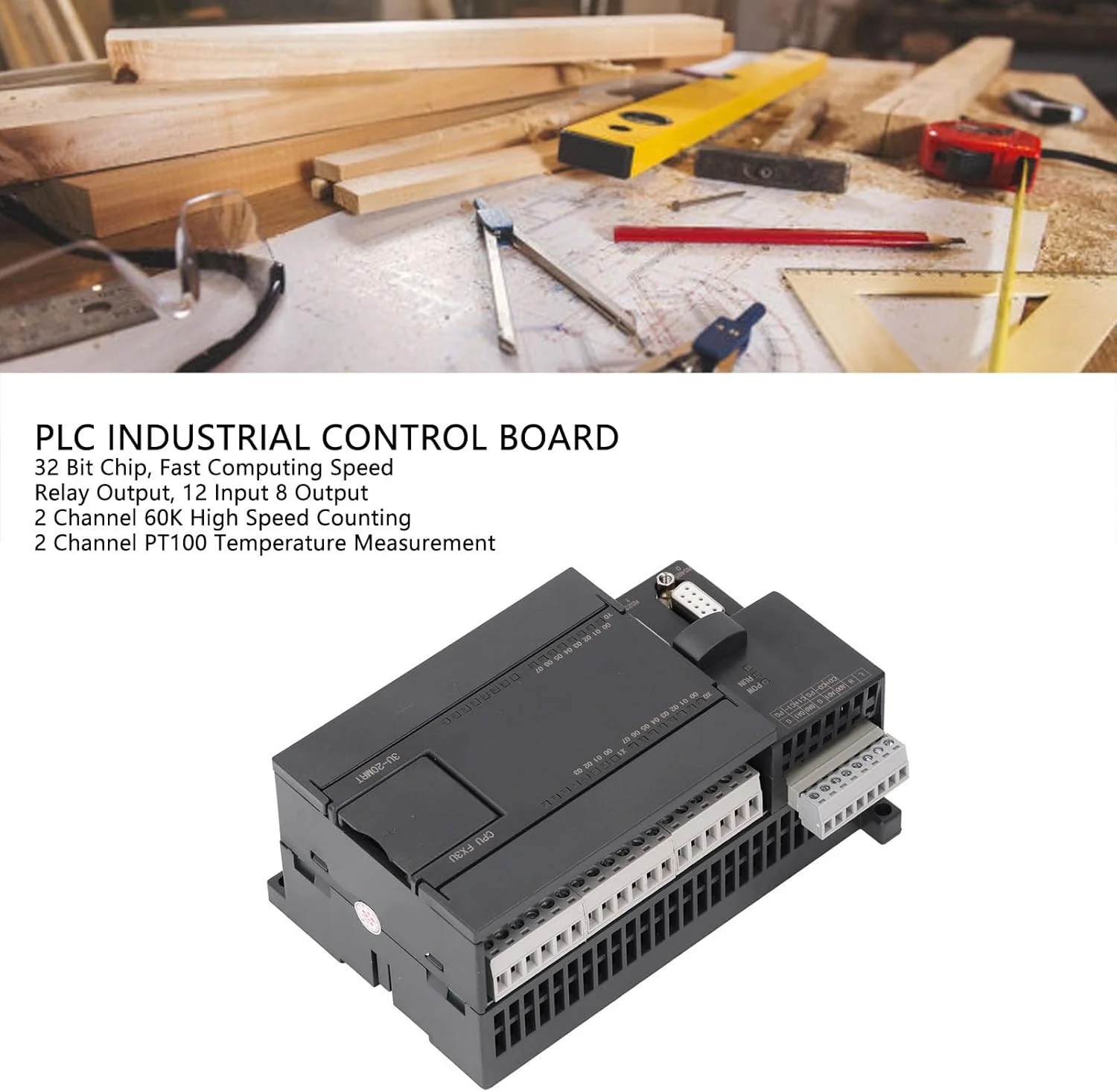 کنترلر منطقی قابل برنامه ریزی Luocute با پردازنده تراشه 32 بیتی، برد کنترل PLC با 12 ورودی و 8 خروجی رله، شمارنده ساعت 2 طرفه 60K پورت 232 و 485 کنترلر منطقی قابل برنامه ریزی Luocute با پردازنده تراشه 32 بیتی، برد کنترل PLC با 12 ورودی و 8 خروجی رله، شمارنده ساعت 2 طرفه 60K پورت 232 و 485