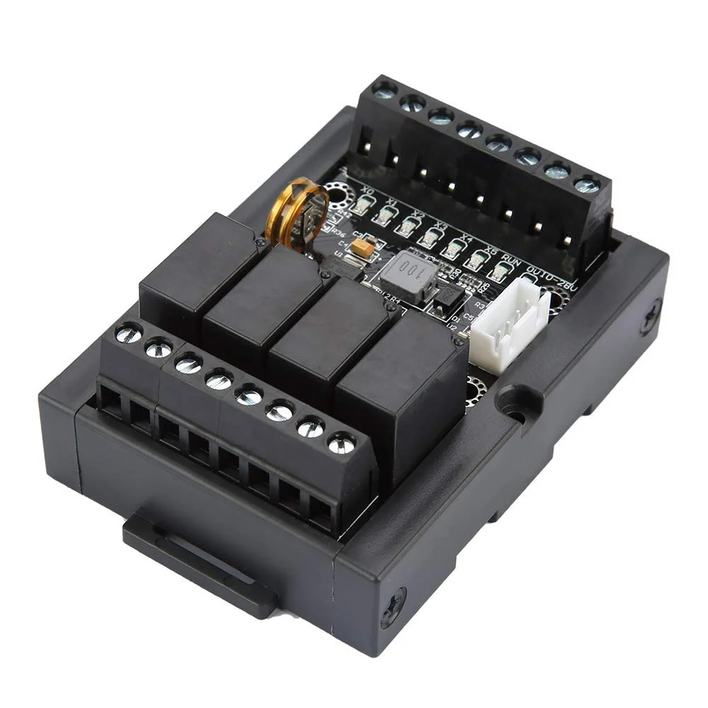 کنترلر منطقی قابل برنامه ریزی Cryfokt PLC FX1N-10MR مشکی 24 ولت DC LCD/LED ماژول خروجی رله