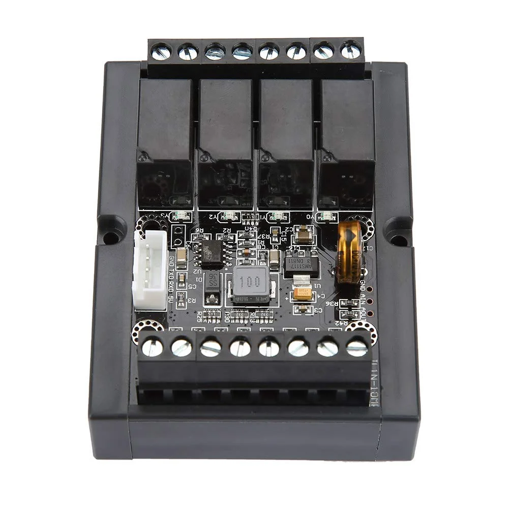 کنترلر منطقی قابل برنامه ریزی Cryfokt PLC FX1N-10MR مشکی 24 ولت DC LCD/LED ماژول خروجی رله