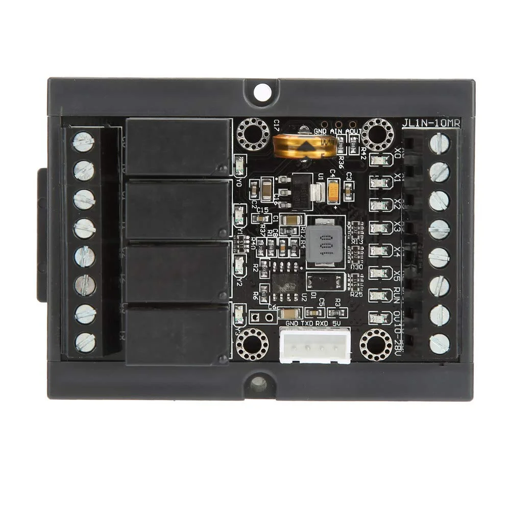 کنترلر منطقی قابل برنامه ریزی Cryfokt PLC FX1N-10MR مشکی 24 ولت DC LCD/LED ماژول خروجی رله