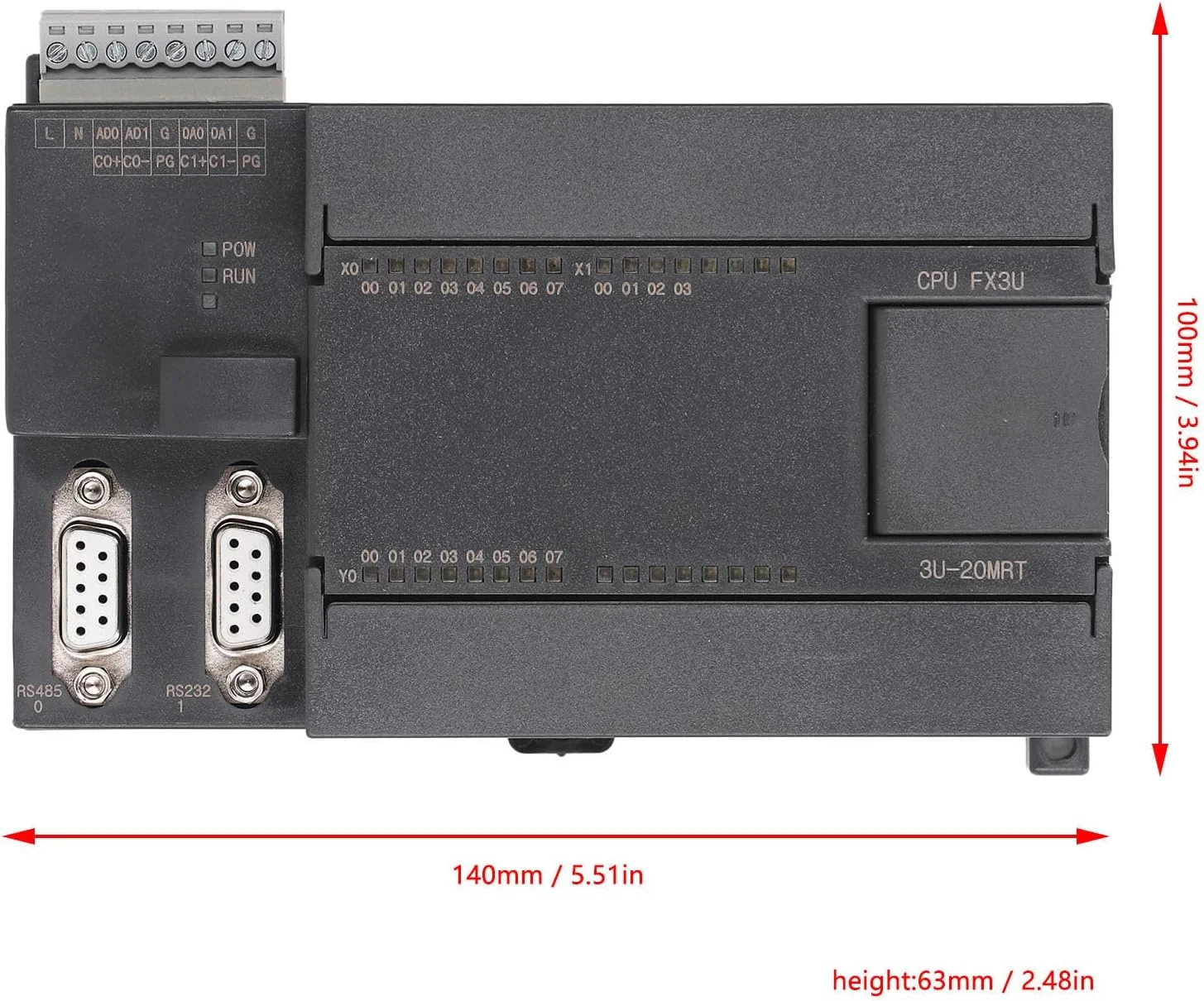 کنترلر منطقی قابل برنامه ریزی Luocute با پردازنده تراشه 32 بیتی، برد کنترل PLC با 12 ورودی و 8 خروجی رله، شمارنده ساعت 2 طرفه 60K پورت 232 و 485 کنترلر منطقی قابل برنامه ریزی Luocute با پردازنده تراشه 32 بیتی، برد کنترل PLC با 12 ورودی و 8 خروجی رله، شمارنده ساعت 2 طرفه 60K پورت 232 و 485