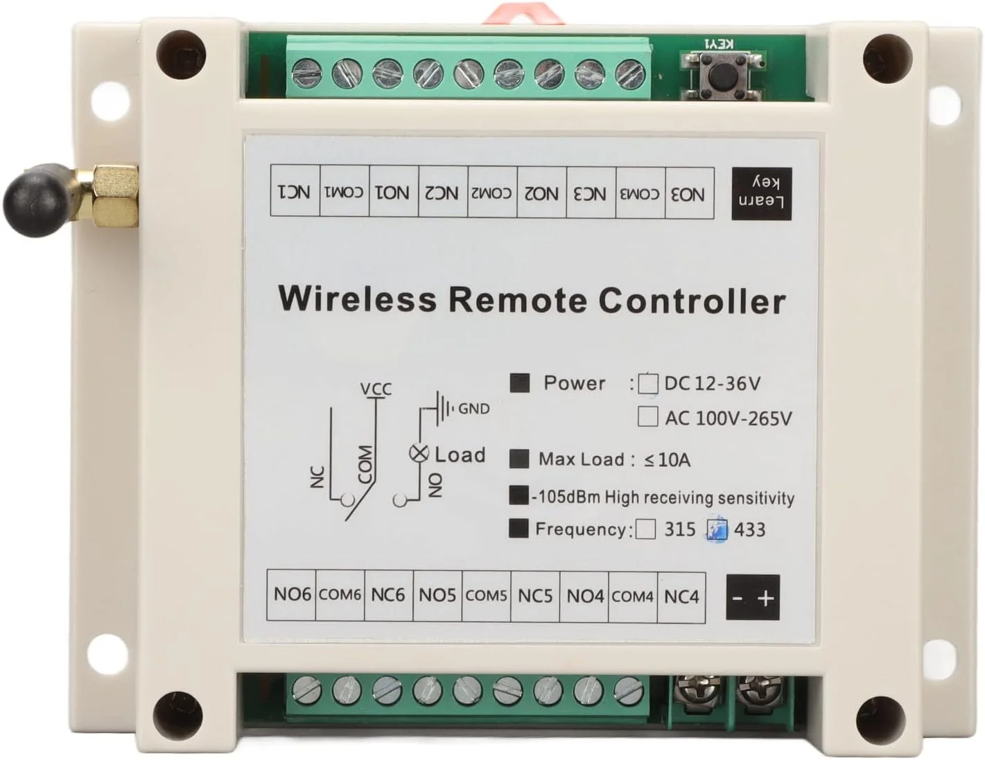 ریموت کنترل صنعتی جرثقیل 6 کلید Bewinner، فرستنده بی سیم، کلید فشاری، رله DC12V 6CH، سوئیچ های کنترل از راه دور RF امن بی سیم، کیت سوئیچ و گیرنده بی سیم ریموت کنترل صنعتی جرثقیل 6 کلید Bewinner، فرستنده بی سیم، کلید فشاری، رله DC12V 6CH، سوئیچ های کنترل از راه دور RF امن بی سیم، کیت سوئیچ و گیرنده بی سیم