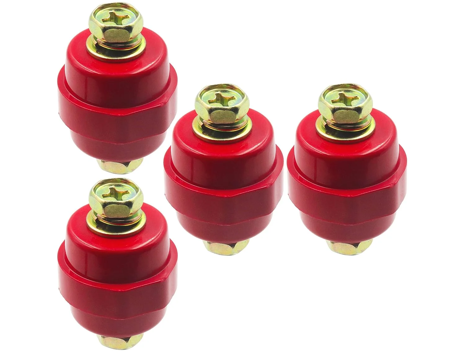 عایق شینه LBY مدل SM-30، عایق های جداکننده پلی استر با پیچ (M8)، نگهدارنده عایق شینه با مقاومت بالا، رزین (قرمز)، 4 عدد عایق شینه LBY مدل SM-30، عایق های جداکننده پلی استر با پیچ (M8)، نگهدارنده عایق شینه با مقاومت بالا، رزین (قرمز)، 4 عدد