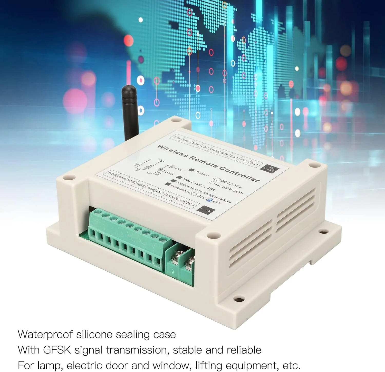 ریموت کنترل صنعتی جرثقیل 6 کلید Bewinner، فرستنده بی سیم، کلید فشاری، رله DC12V 6CH، سوئیچ های کنترل از راه دور RF امن بی سیم، کیت سوئیچ و گیرنده بی سیم ریموت کنترل صنعتی جرثقیل 6 کلید Bewinner، فرستنده بی سیم، کلید فشاری، رله DC12V 6CH، سوئیچ های کنترل از راه دور RF امن بی سیم، کیت سوئیچ و گیرنده بی سیم