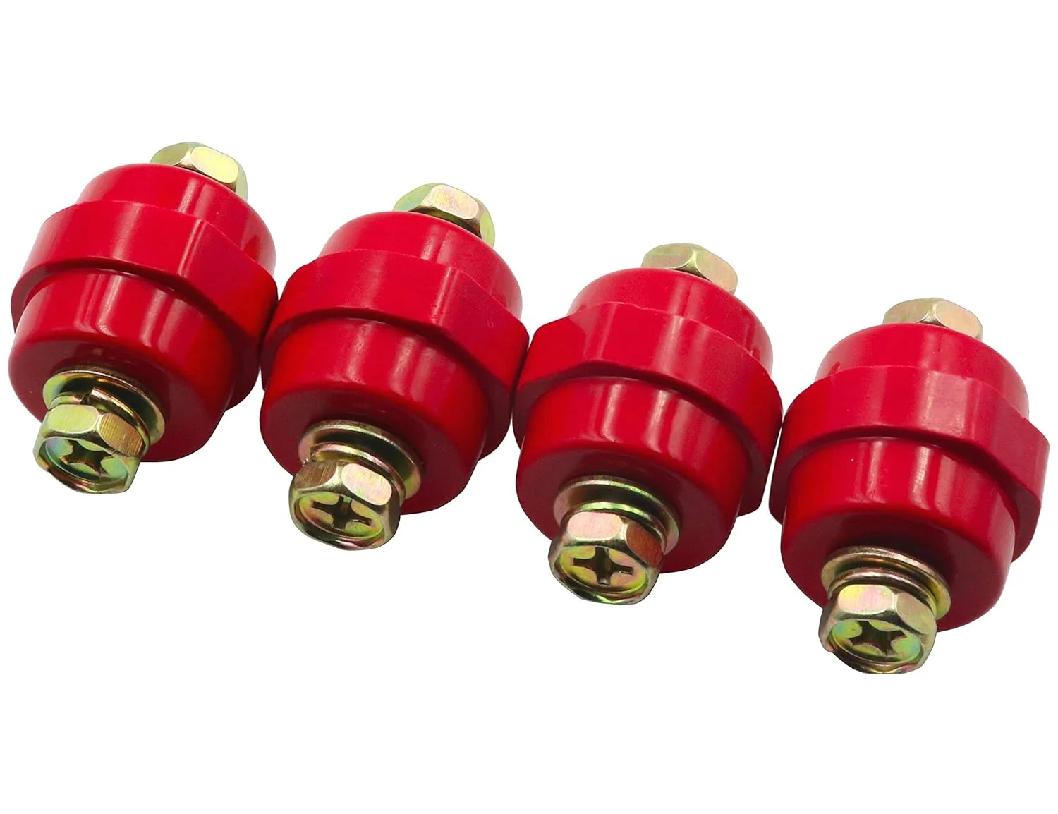 عایق شینه LBY مدل SM-30، عایق های جداکننده پلی استر با پیچ (M8)، نگهدارنده عایق شینه با مقاومت بالا، رزین (قرمز)، 4 عدد عایق شینه LBY مدل SM-30، عایق های جداکننده پلی استر با پیچ (M8)، نگهدارنده عایق شینه با مقاومت بالا، رزین (قرمز)، 4 عدد