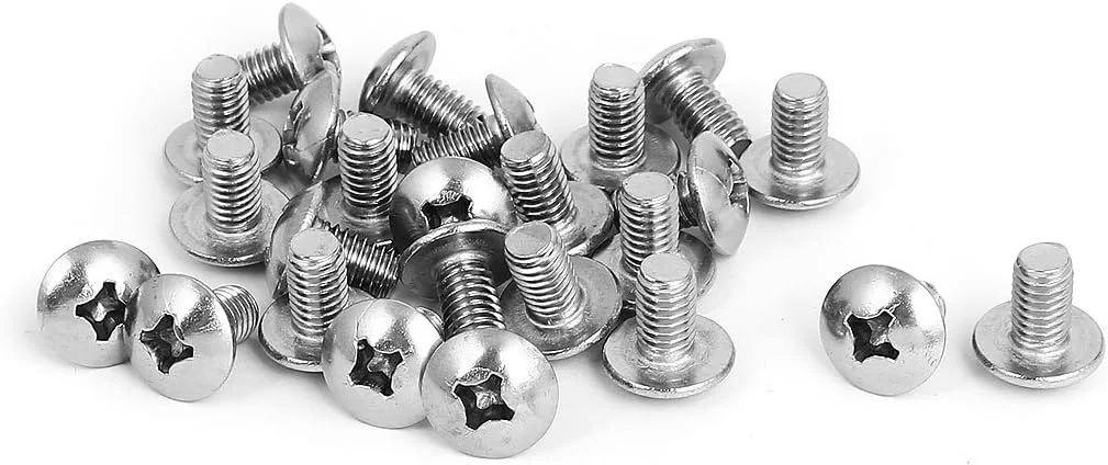 پیچ ​​ماشینی استیل ضد زنگ M6x10mm با سر تروس و چهارسو uxcell، 25 عدد