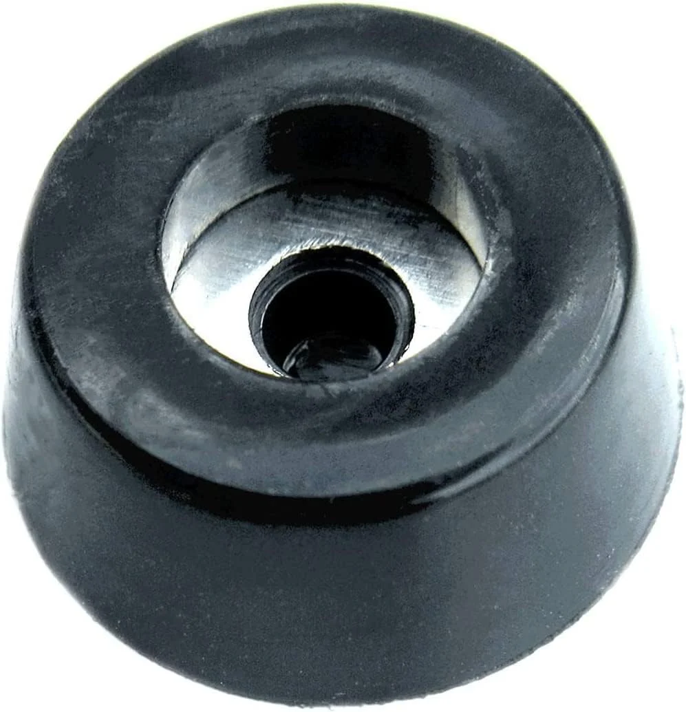 پایه لاستیکی گرد 5/16 اینچ ارتفاع x 1/2 اینچ قطر با واشر - پایه لاستیکی مخروطی با واشر فولادی - پایه لاستیکی کوچک برای مبلمان - پایه لاستیکی کوچک برای لوازم الکترونیکی - پایه لاستیکی برای لوازم خانگی، تجهیزات (8 عدد)