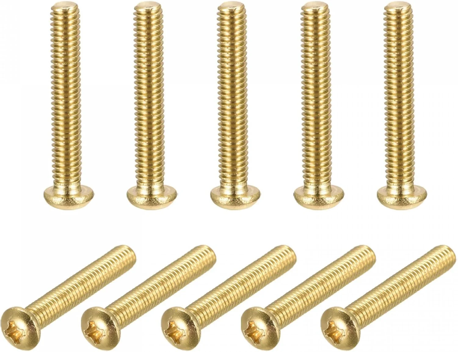 پیچ‌های ماشینی برنجی uxcell، پیچ‌های سر گرد فیلیپس M4x25mm برای مبلمان، تجهیزات اداری، الکترونیک 20 عدد