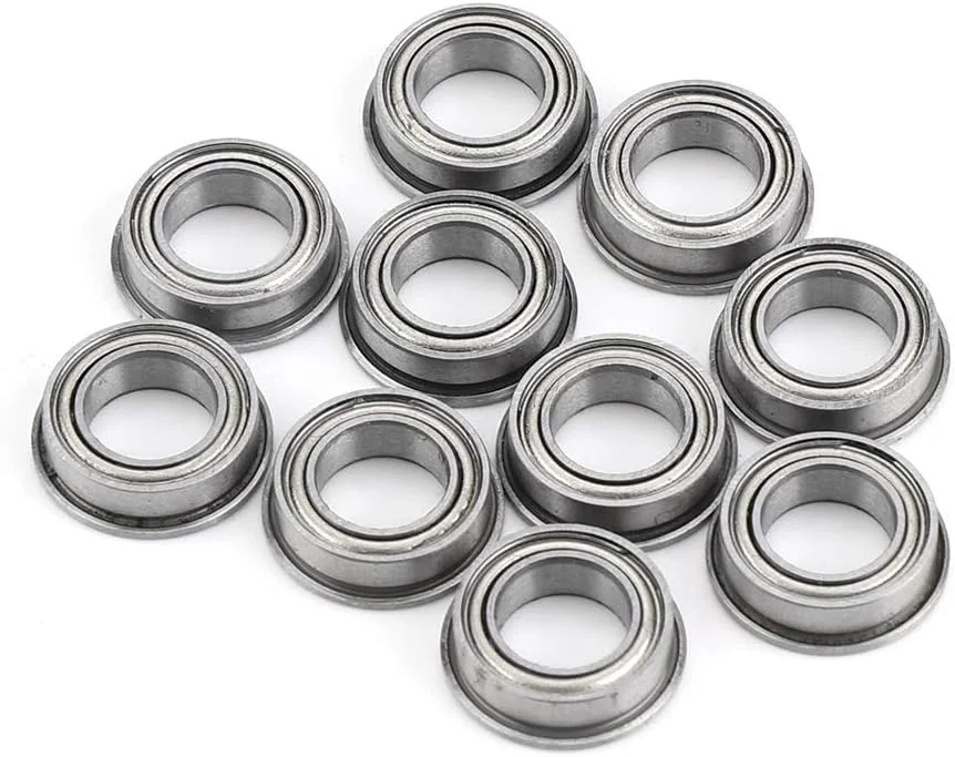 بلبرینگ های شیاندونگ ام تی - 10 عدد بلبرینگ فلنج دار مینیاتوری استیل ضد زنگ 6x10x3 میلی متر MF106ZZ مناسب برای ماشین ابزار و تجهیزات الکترونیکی