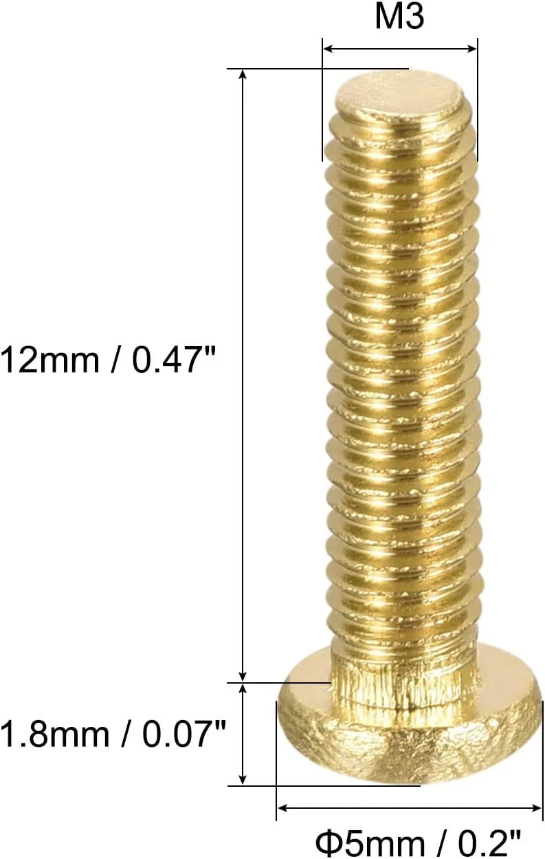 پیچهای ماشینی برنجی، M3x12mm پیچهای سر گرد فیلیپس برای مبلمان، تجهیزات اداری، الکترونیک 14 عدد پیچهای ماشینی برنجی، M3x12mm پیچهای سر گرد فیلیپس برای مبلمان، تجهیزات اداری، الکترونیک 14 عدد