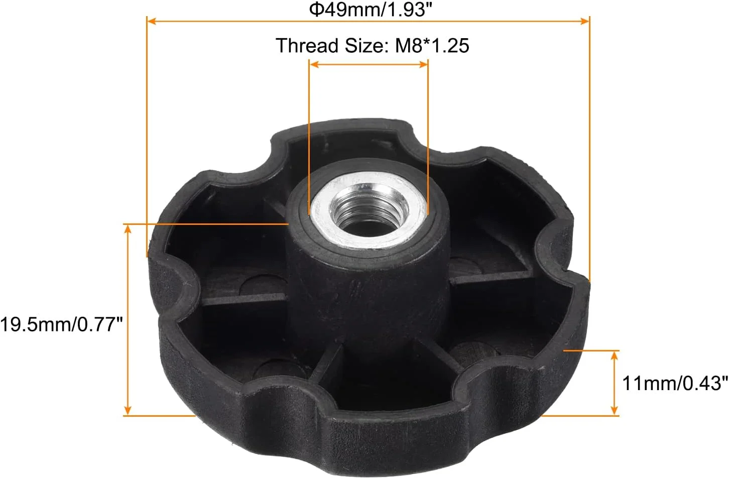 uxcell 12 عدد پیچهای دستگیره مادگی، M8 x 49mm پلاستیکی مشکی مهره گیره دستگیره ستارهای برای ماشینآلات، صنعت، مبلمان، تجهیزات الکترونیکی uxcell 12 عدد پیچهای دستگیره مادگی، M8 x 49mm پلاستیکی مشکی مهره گیره دستگیره ستارهای برای ماشینآلات، صنعت، مبلمان، تجهیزات الکترونیکی