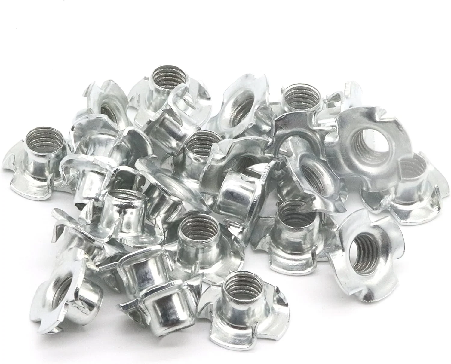 مهره تی M6 x 8mm binifiMux با روکش روی و 4 شاخه، مناسب برای مبلمان چوبی، بسته 25 عددی مهره تی M6 x 8mm binifiMux با روکش روی و 4 شاخه، مناسب برای مبلمان چوبی، بسته 25 عددی