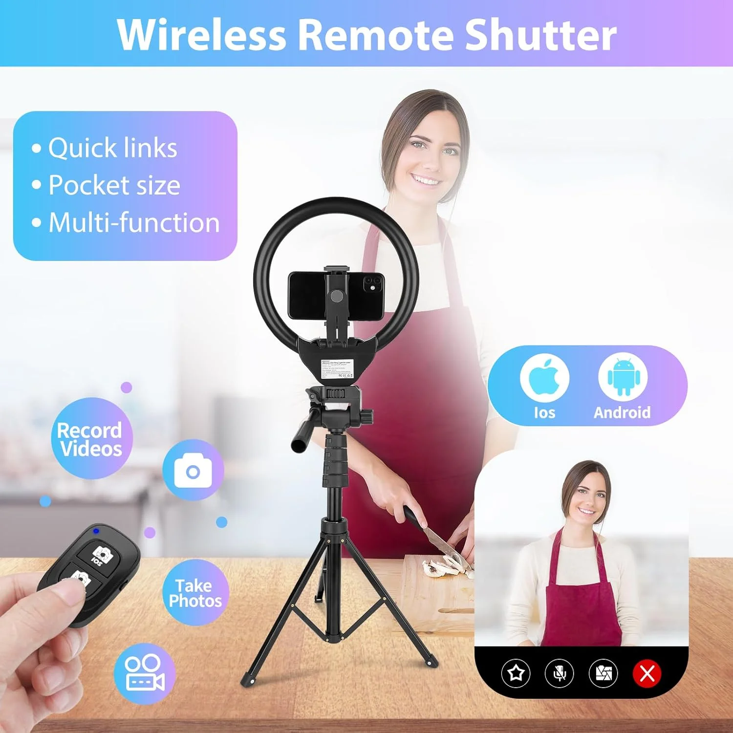 حلقه نور 12 اینچی Sensyne با پایه سلفی 67 اینچی، سه پایه و نگهدارنده تلفن، نور دایره ای کنترل از راه دور سلفی برای پخش زنده/ضبط ویدیو/TikTok، سازگار با همه تلفن ها و دوربین ها حلقه نور 12 اینچی Sensyne با پایه سلفی 67 اینچی، سه پایه و نگهدارنده تلفن، نور دایره ای کنترل از راه دور سلفی برای پخش زنده/ضبط ویدیو/TikTok، سازگار با همه تلفن ها و دوربین ها