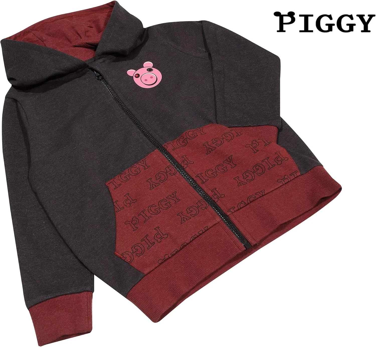هودی زیپ دار پسرانه Popgear طرح Piggy Face، زرشکی / مشکی، هودی های فشن هودی زیپ دار پسرانه Popgear طرح Piggy Face، زرشکی / مشکی، هودی های فشن