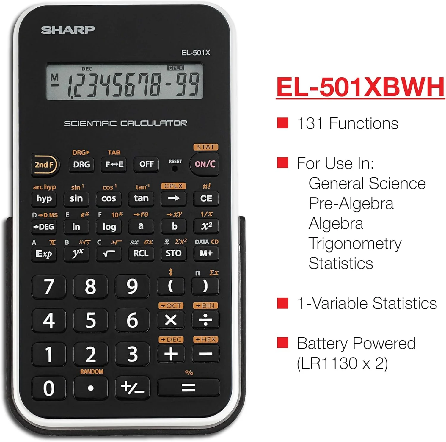 ماشین حساب علمی شارپ مدل SHREL501XBWH - EL501X