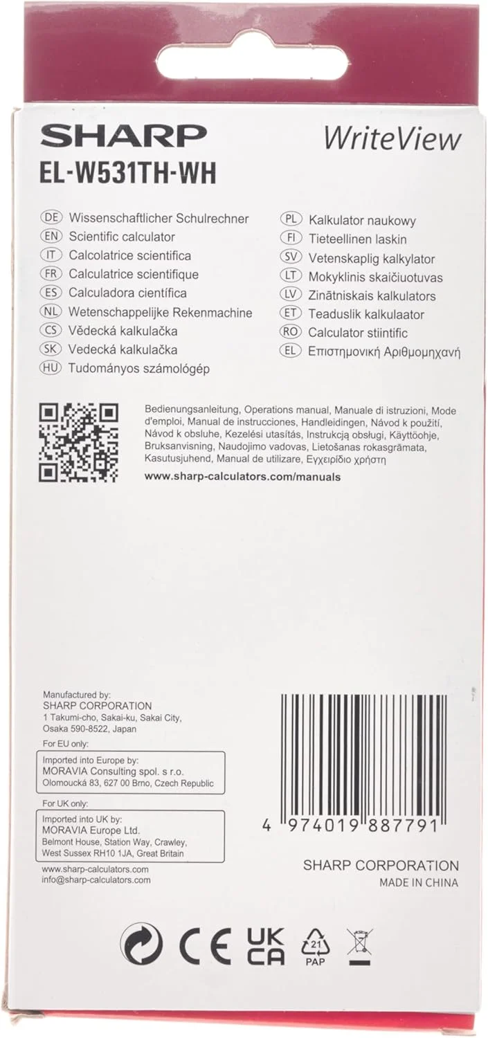 ماشین حساب مهندسی شارپ مدل SH-ELW531THWH ماشین حساب مهندسی شارپ مدل SH-ELW531THWH