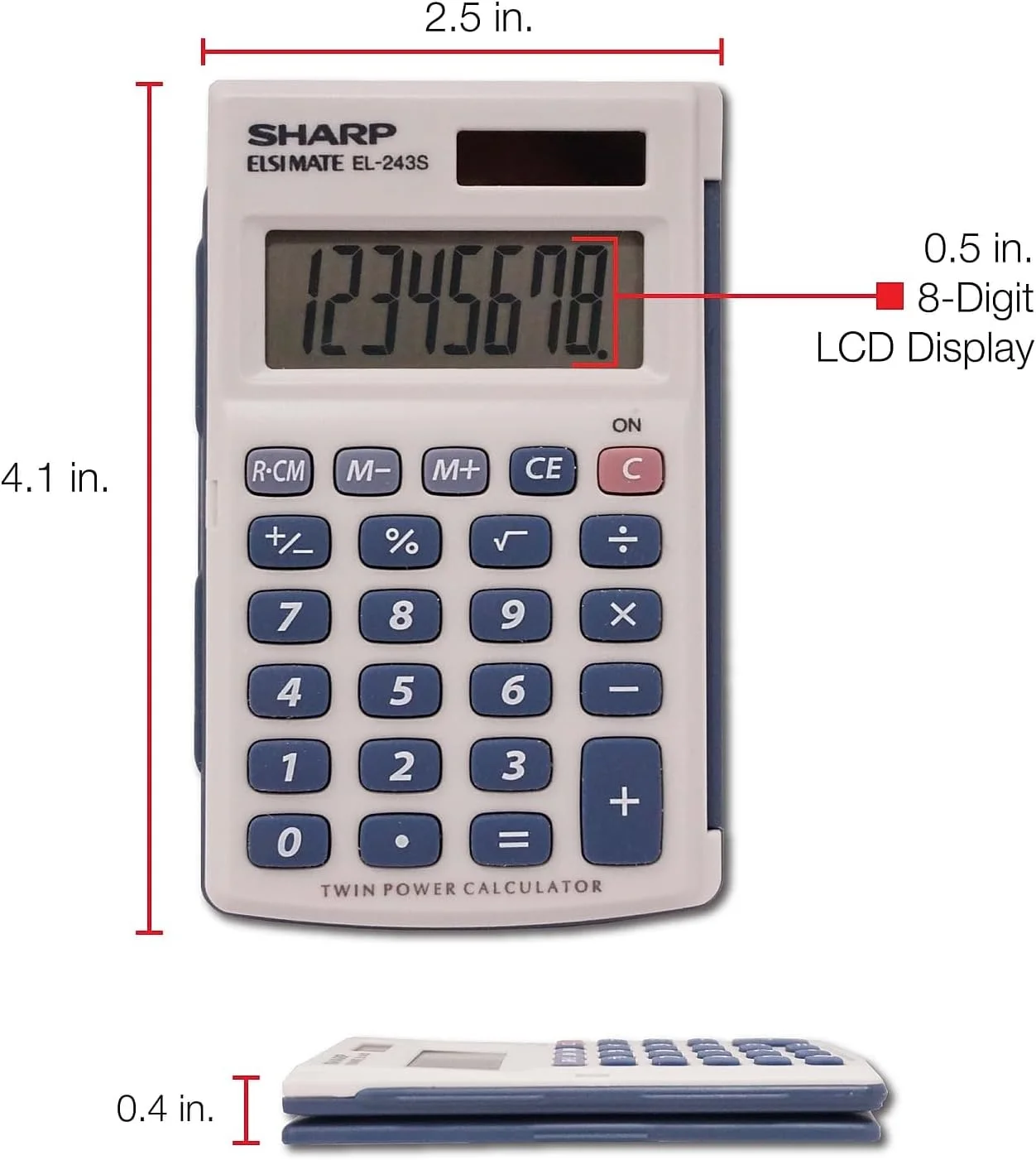 ماشین حساب 8 رقمی شارپ الکترونیکس با دو منبع تغذیه (EL-243S/EL-243SB) ماشین حساب 8 رقمی شارپ الکترونیکس با دو منبع تغذیه (EL-243S/EL-243SB)