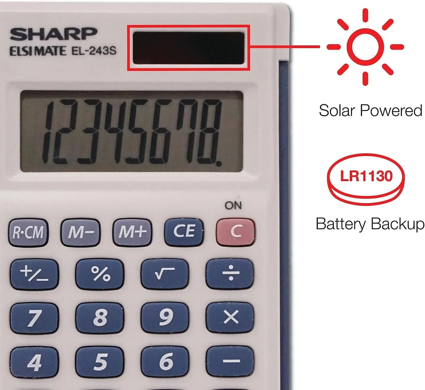 ماشین حساب 8 رقمی شارپ الکترونیکس با دو منبع تغذیه (EL-243S/EL-243SB) ماشین حساب 8 رقمی شارپ الکترونیکس با دو منبع تغذیه (EL-243S/EL-243SB)