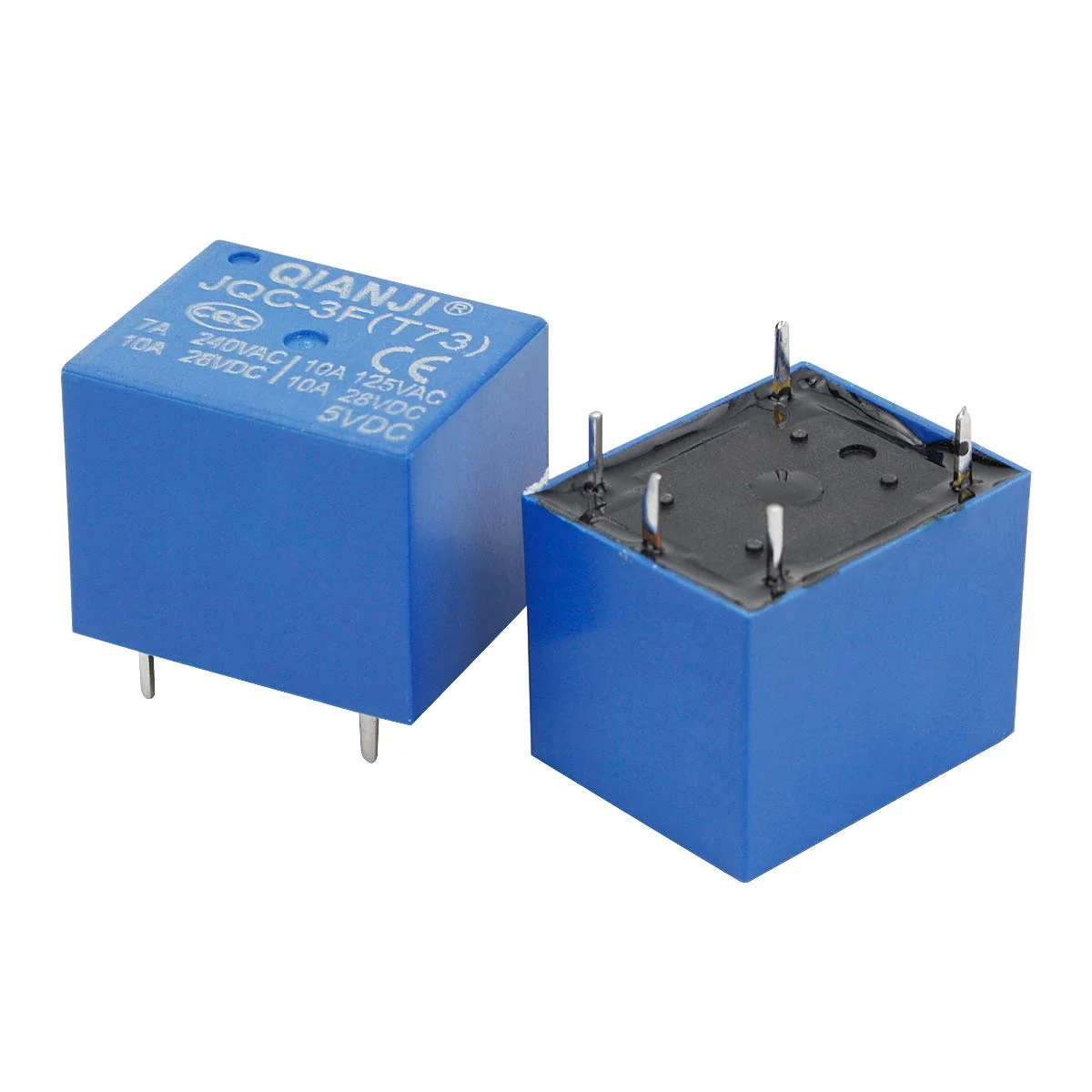 رله قدرت مینیاتوری Electrical Buddy JQC 3F 73T DC 5V Coil 5 Pins SPST نوع PCB، بسته 10 عددی