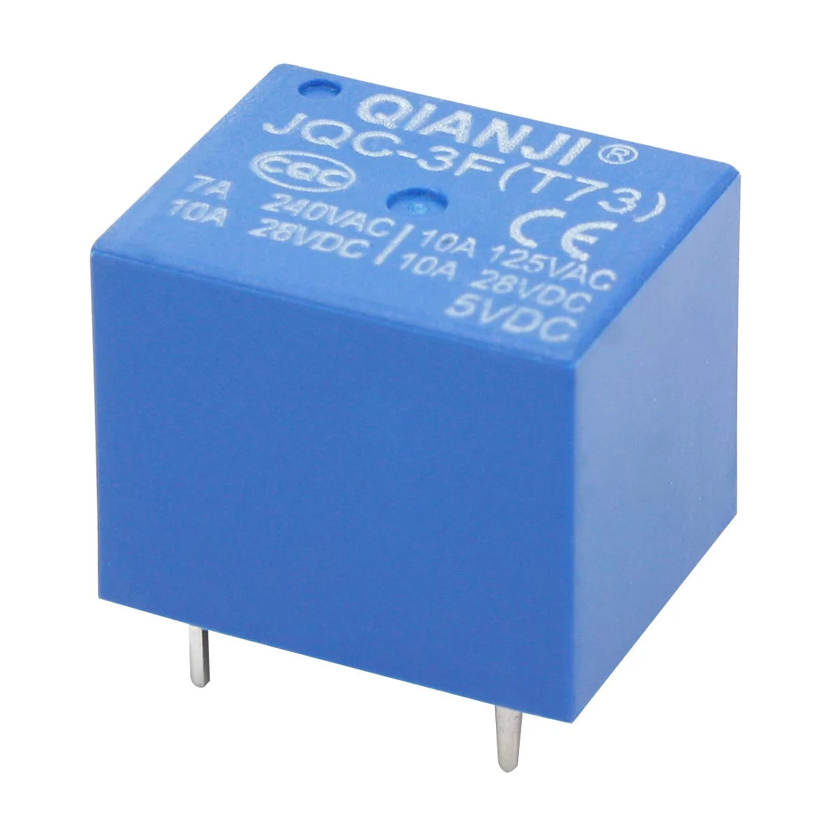 رله قدرت مینیاتوری Electrical Buddy JQC 3F 73T DC 5V Coil 5 Pins SPST نوع PCB، بسته 10 عددی