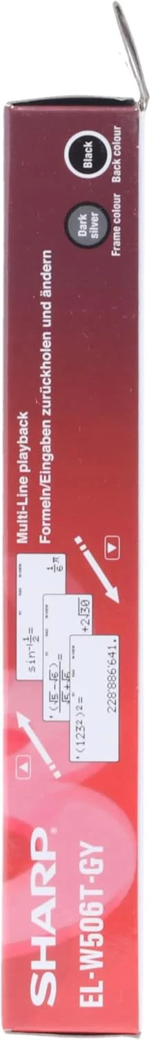 ماشین حساب مدرسه ای علمی شارپ EL W506T خاکستری ماشین حساب مدرسه ای علمی شارپ EL W506T خاکستری
