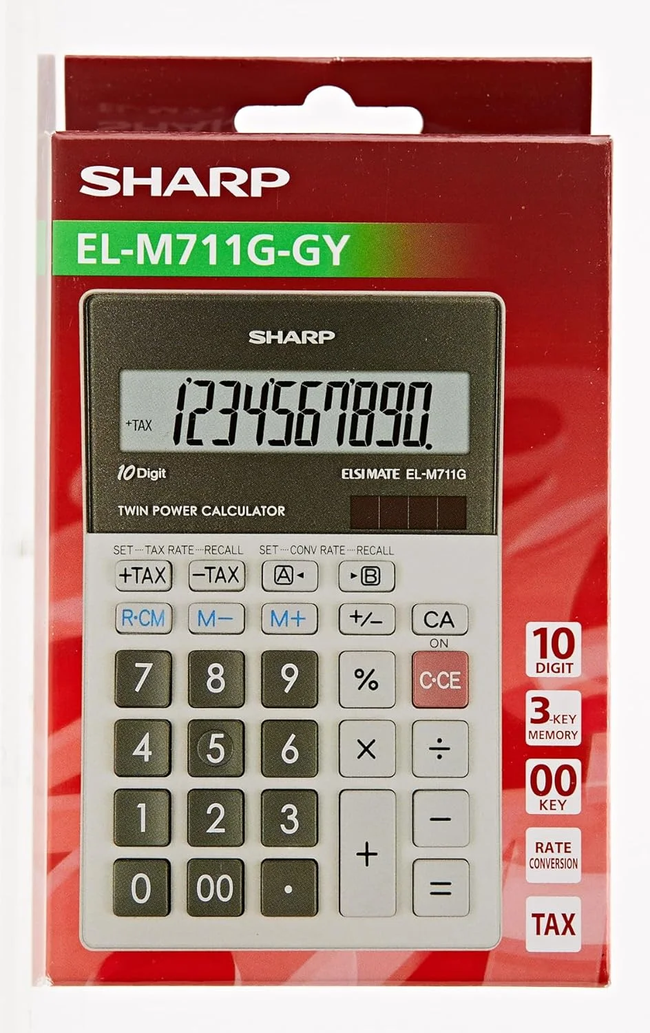 ماشین حساب رومیزی شارپ EL-M711GGY با صفحه نمایش 10 رقمی و طراحی شیشه ای ماشین حساب رومیزی شارپ EL-M711GGY با صفحه نمایش 10 رقمی و طراحی شیشه ای