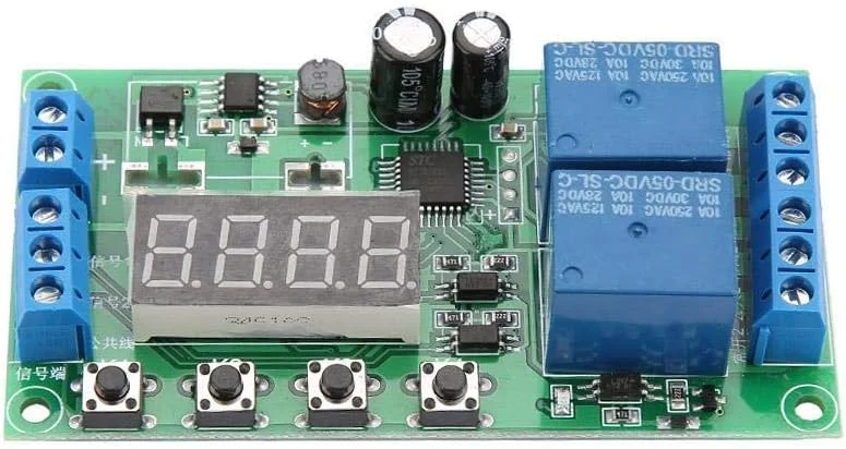 ماژول رله تاخیر FURLOU DC 7-30V مدل YF-7، رله تایمر ماژول زمان تاخیر، رله کنترل سوئیچ زمان رله دو کاناله برای لوازم برقی خانگی، تجهیزات کارخانه