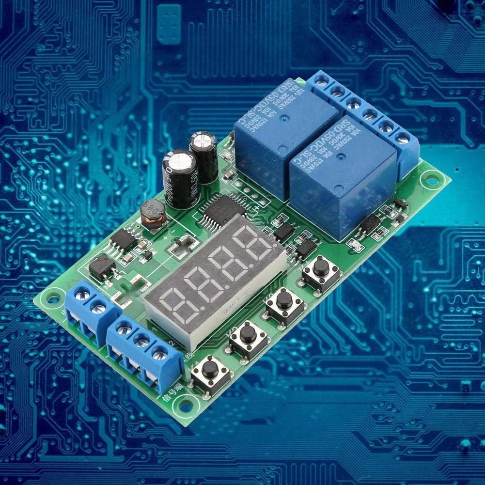 ماژول رله تاخیر FURLOU DC 7-30V مدل YF-7، رله تایمر ماژول زمان تاخیر، رله کنترل سوئیچ زمان رله دو کاناله برای لوازم برقی خانگی، تجهیزات کارخانه
