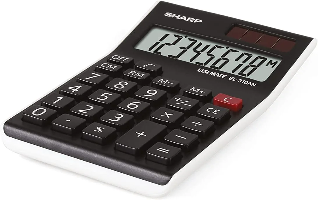 ماشین حساب رومیزی شارپ مدل EL-310ANWH - مشکی/سفید ماشین حساب رومیزی شارپ مدل EL-310ANWH - مشکی/سفید