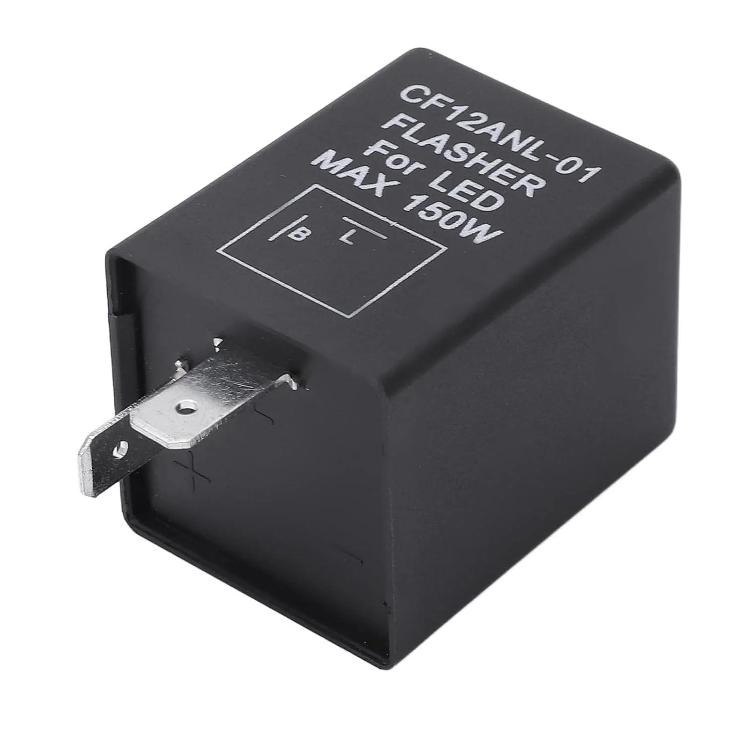 رله فلاشر LED مدل NDNCZDHC CF12، 10 آمپر 12 ولت، رله فلاشر راهنما 0.1 وات تا 150 وات، رله فلاشر 2 پین قدرتمند و قابل حمل برای خودروها، موتورسیکلت ها، وسایل نقلیه الکتریکی