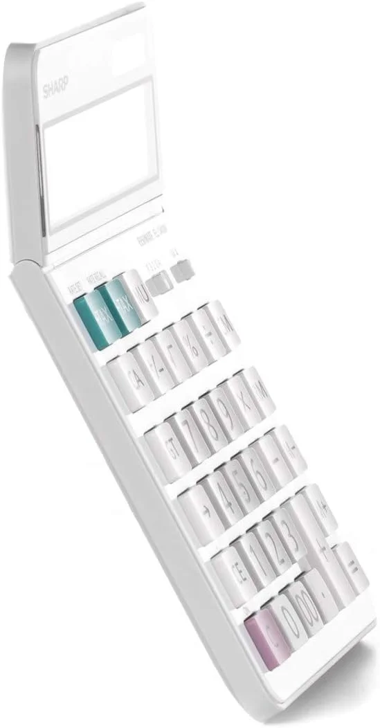 ماشین حساب رومیزی شارپ مدل EL-340W با باتری خورشیدی و صفحه نمایش متحرک - سفید ماشین حساب رومیزی شارپ مدل EL-340W با باتری خورشیدی و صفحه نمایش متحرک - سفید