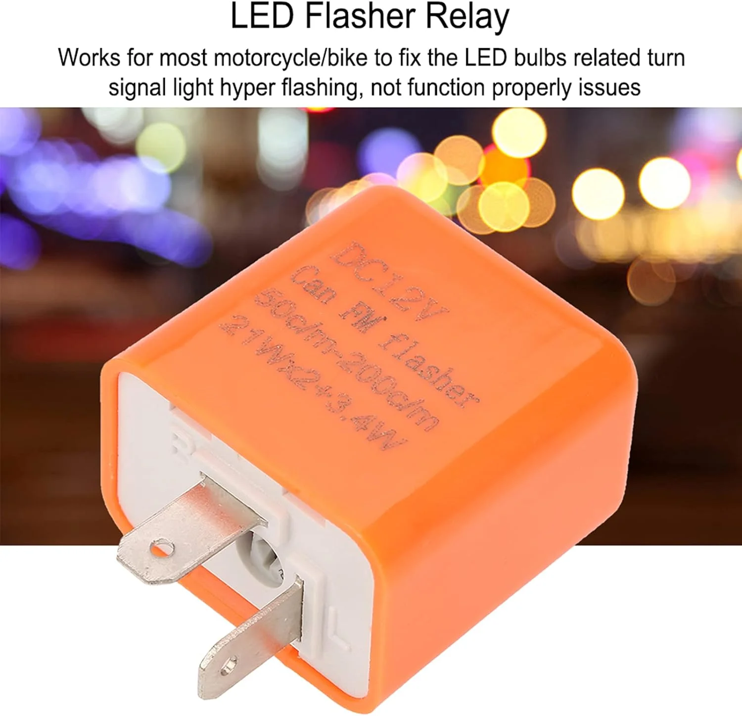رله فلاشر 2 پین قابل تنظیم، رله نشانگر 5 عددی 12 ولت DC LED برای موتور سیکلت/خودرو/دوچرخه، نشانگر راهنما، سایر لوازم جانبی الکتریکی رله فلاشر 2 پین قابل تنظیم، رله نشانگر 5 عددی 12 ولت DC LED برای موتور سیکلت/خودرو/دوچرخه، نشانگر راهنما، سایر لوازم جانبی الکتریکی